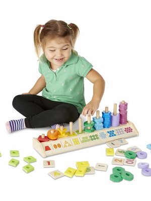 สวมหลักแยกสี รูปทรงและฝึกนับเลข ,สวมหลัก ,ของเล่นไม้, ,รูปทรง ,นับเลข,ของเล่นเสริมทักษะการเรียนรู้, ของเล่นเสริมพัฒนาการเด็กอนุบาล, สื่อการสอนปฐมวัย, พร้อมส่ง