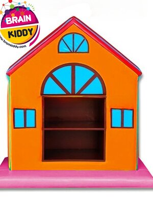 ชั้นวางบ้านน้อยน่ารัก เฟอร์นิเจอร์เด็ก ,ชั้นวางของไม้,ตู้ไม้, ชั้นวางของเด็ก, โรงเรียนอนุบาล, เนอสเซอรี่, ห้องเด็กเล่น, kidszone พร้อมส่ง