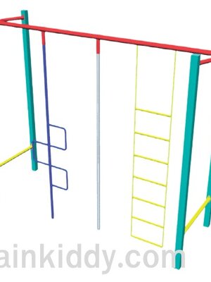 ชุดปีนป่ายผสม, เครื่องเล่นสนามกลางแจ้ง , เครื่องเล่นสนามแบบเหล็ก,ชิงช้า,สไลเดอร์,โยกเยกเหล็ก, ม้าหมุน, OutdoorPlayground, ราคาโรงงาน ขนาด 60x200x200 ซม.