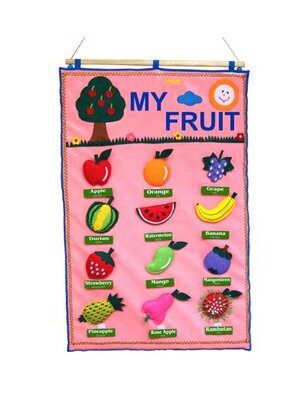 แผงการเรียนรู้ผลไม้น่ากิน สื่อการสอนอนุบาล,ปฐมวัย,ของเล่นเสริมพัฒนาการ, ของเล่นเสริมทักษะ