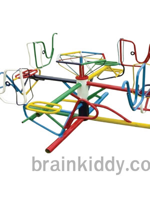 ช้างหมุน 4 ที่นั่ง, ม้าหมุน เครื่องเล่นสนามกลางแจ้ง , เครื่องเล่นสนามแบบเหล็ก,ชิงช้า,สไลเดอร์,โยกเยกเหล็ก, ม้าหมุน, OutdoorPlayground, ราคาโรงงาน ขนาด 110x110x80 ซม.