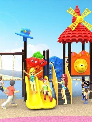 เครื่องเล่นสนามกลางแจ้ง ในร่ม, ชุดบ้านกังหันเด็ก , สไลเดอร์ใหญ่,ครุภัณฑ์สนามเด็กเล่น,งบ.สพฐ,โครงการโรงเรียนประชารัฐ, เครื่องเล่นสนามระดับก่อนประถมศึกษา, งบประมาณ80,000