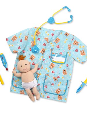 ชุดพยาบาลเด็ก,ชุดแฟนซี,ชุดเด็ก,Pediatric Nurse Role Play Costume,ของเล่นบทบาทสมมติ,ของเล่นเสริมพัฒนาการ,สื่อการสอนอนุบาลพร้อมส่ง