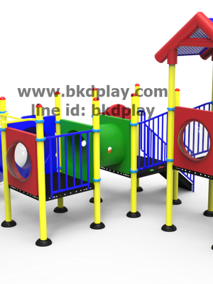 ชุดหอสไลด์80 +ชิงช้า +บาร์โหน เครื่องเล่นสนามกลางแจ้ง เหล็ก ของเล่น สั่งทำ 10-20 วัน ขนาด 530x920x380 ซม.