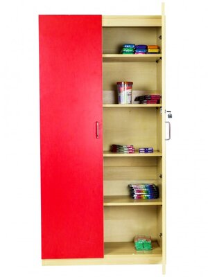 ตู้ใส่ของฝาปิดเต้มใบ พร้อมกุญแจล็อค, เฟอร์นิเจอร์ , เฟอร์นิเจอร์ไม้ , เฟอร์นิเจอร์เด็ก ,ตู้ใส่ของ , ตู้ไม้ ขนาด: 40 x 80 x 160 ซม.