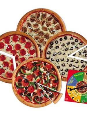 ชุด เกมเรียนรู้เศษส่วนจากพิซซ่า 4 ถาด,ของเล่นเสริมพัฒนาการ, ของเล่นเด็กอนุบาล, สื่อการสอนเด็กอนุบาล พร้อมส่ง