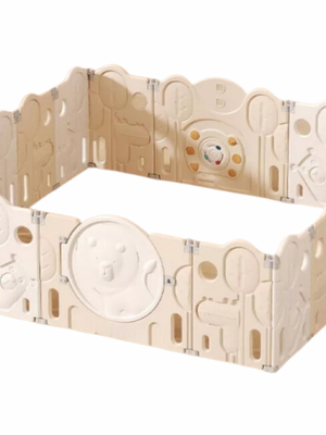 คอกกั้นเด็ก, สิงโตสีนวล , แป้นบาส, รั้วกั้นเด็ก, พลาสติก สีพาสเทล มีประตูปิดเปิด, บ่อบอล สินค้าพร้อมส่ง คิดค่าส่งตามจริง