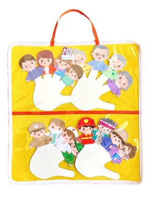 1348 หุ่นนิ้วมือ ชุดครอบครัวและอาชีพ ชุดละ16ตัว ของเล่นเสริมพัฒนาการ ,ของเล่นเสริมทักษะ,ของเล่นเด็ก, สื่อการสอนอนุบาล