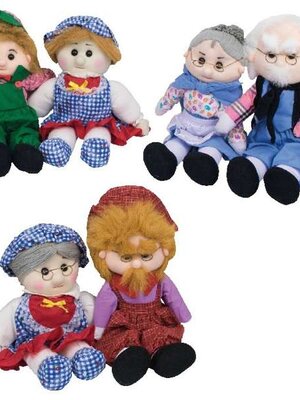 ตุ๊กตาหุ่นใส่มือ ครอบครัวแสนสุข 6 ตัว สื่อการสอนอนุบาล,ปฐมวัย,ของเล่นเสริมพัฒนาการ, ของเล่นเสริมทักษะ