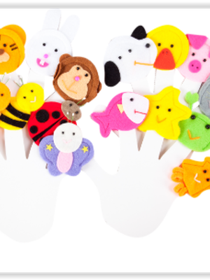 1343 หุ่นนิ้วมือ ชุดสัตว์และแมลง ชุดละ16ตัว ของเล่นเสริมพัฒนาการ ,ของเล่นเสริมทักษะ,ของเล่นเด็ก, สื่อการสอนอนุบาล