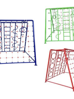 เครื่องเล่นสนามเหล็ก ชุดปืนป่ายรวมมิตร 6 in 1 , เครื่องเล่นสนามกลางแจ้ง,ปีนป่ายรวม,บาร์ไต่,บาร์โหน,เครื่องเล่นเด็ก พร้อมส่ง ราคาโรงงาน ขนาด 160x185x170 ซม.