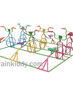 จักรยาน 6 ที่นั่ง, เครื่องเล่นสนามกลางแจ้ง , เครื่องเล่นสนามแบบเหล็ก,ชิงช้า,สไลเดอร์,โยกเยกเหล็ก, ม้าหมุน, OutdoorPlayground, ราคาโรงงาน ขนาด 180x180x80 ซม.