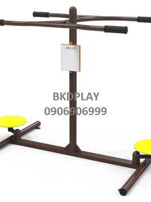 เครื่องออกกำลังกาย กลางแจ้ง ชุดอุปกรณ์ บริหารข้อ สะโพก แบบหมุน เหวี่ยงตัวคู่ ลานกีฬา อเนกประสงค์ สนามกีฬา