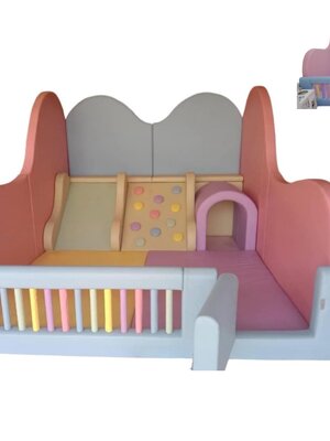 BRN-J-05683 บ้านบอล ชุดหุบเขาผจญภัย,คอกกั้นเด็ก,เบาะนุ่ม,เครื่่องเล่นในร่ม, หนัง pvc, พร้อมส่ง, ขนาด 300X350x80 ซม.