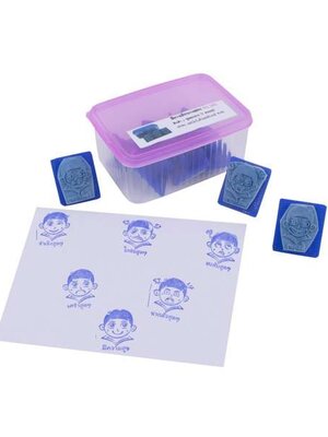 ชุดตรายาง 9 อารมณ์, ตรายาง ,ตราปั๊ม ,สื่อการสอน, พร้อมส่ง