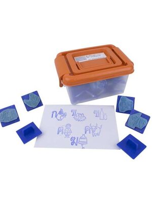 ชุดตรายางอักษรไทยน่ารัก 44 ชิ้น, ตรายาง ,ตราปั๊ม ,สื่อการสอน, พร้อมส่ง