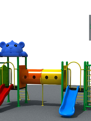 เครื่องเล่นสนามกลางแจ้ง ในร่ม, ชุด สถานีกิจกรรมพี่หมี ,ครุภัณฑ์สนามเด็กเล่น,งบ.สพฐ,โครงการโรงเรียนประชารัฐ, playground,สไลเดอร์,ของเล่นเสริมพัฒนาการ,เครื่องเล่นสนาม, สนามเด็กเล่น