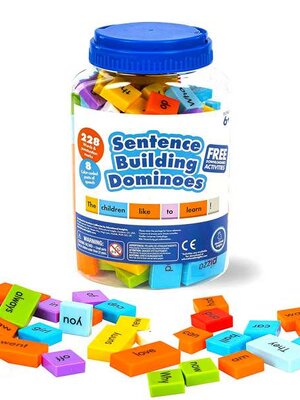 โดมิโนเรียนรู้การแต่งประโยค,ของเล่นเสริมพัฒนาการ, สื่อการสอนอนุบาล,ปฐมวัย, ,ของเล่นเสริมพัฒนาการ, ของเล่นเสริมทักษะ