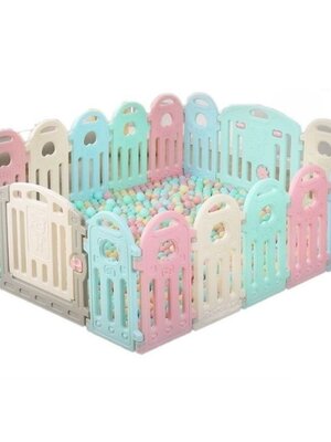 คอกกั้นเด็ก, สีหวานพาสเทล ,รั้วกั้นเด็ก, พลาสติก มีประตูปิดเปิด, บ่อบอล สินค้าพร้อมส่ง คิดค่าส่งตามจริง