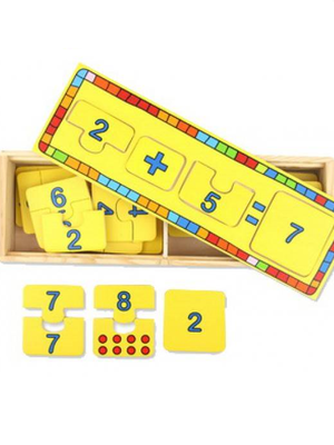 กล่องจิ๊กซอว์บวกลบ (ตัวเลข/จุด) ,ของเล่นไม้ ,ตัวเลข,บวกลบเลข ของเล่นเสริมทักษะการเรียนรู้, ของเล่นเสริมพัฒนาการเด็กอนุบาล, สื่อการสอนปฐมวัย, พร้อมส่ง