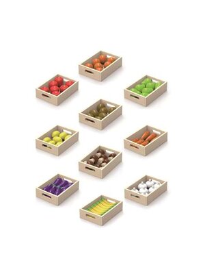 ชุดผักและผลไม้จำลอง 10 ชนิด สื่อการสอนอนุบาล,ปฐมวัย,ของเล่นเสริมพัฒนาการ, ของเล่นเสริมทักษะ