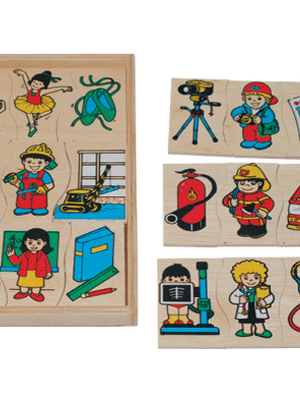 เกมจับคู่บุคคล-อาชีพ-เครื่องใช้ , ของเล่นไม้, ของเล่นเสริมพัฒนาการ, ของเล่นเด็กอนุบาล, สื่อการสอนเด็กอนุบาล