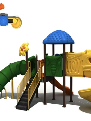 เครื่องเล่นสนามกลางแจ้ง ในร่ม, ชุด บ้านดอกไม้กับสไลเดอร์ 3 แบบ ,ครุภัณฑ์สนามเด็กเล่น,งบ.สพฐ,โครงการโรงเรียนประชารัฐ, playground,สไลเดอร์,ของเล่นเสริมพัฒนาการ,เครื่องเล่นสนาม, สนามเด็กเล่น