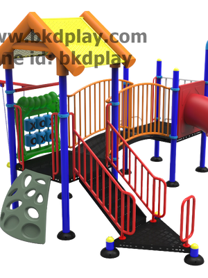 ชุดหอสลได์80 +สะพานโค้ง +ชิงช้า เครื่องเล่นสนามกลางแจ้ง เหล็ก ของเล่น สั่งทำ 10-20 วัน ขนาด500x600x330 ซม.