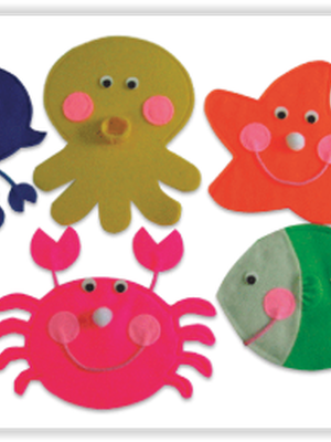 1367 หุ่นมือชุดสัตว์น้ำ ของเล่นเสริมพัฒนาการ ,ของเล่นเสริมทักษะ,ของเล่นเด็ก, สื่อการสอนอนุบาล