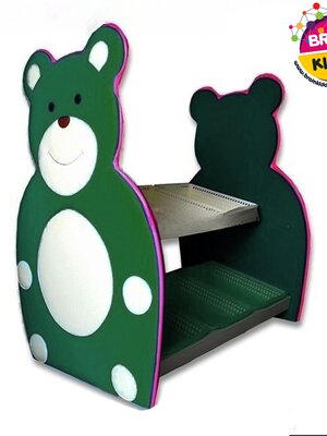 ชั้นหมีน้อยสีเขียว (ตะกร้า) เฟอร์นิเจอร์เด็ก ,ชั้นวางของไม้,ตู้ไม้, ชั้นวางของเด็ก, โรงเรียนอนุบาล, เนอสเซอรี่, ห้องเด็กเล่น, kidszone พร้อมส่ง