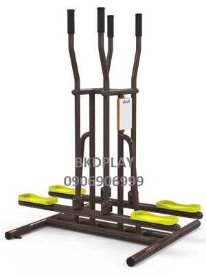 เครื่องบริหารขา-สะโพก-หัวไหล่ (แบบโยก-เดินสลับเท้า เสาคู่) เครื่องออกกำลังกาย, กลางแจ้ง, ลานกีฬา, อเนกประสงค์, สนามกีฬา