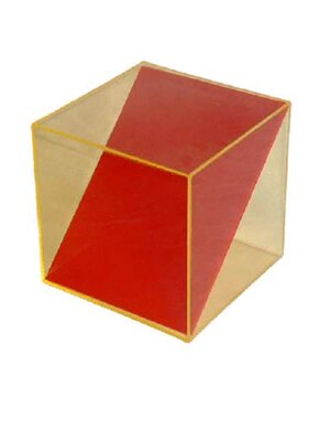 ลูกบาศก์แสดงสี่เหลี่ยมจัตุรัสที่เกิดจากการแบ่งครึ่งด้าน, ของเล่นเสริมพัฒนาการ, ของเล่นเด็กอนุบาล, สื่อการสอน,พร้อมส่ง