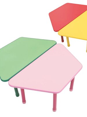 ชุดโต๊ะสี่เหลี่ยมคางหมู ราคาต่อ1สี SET B โต๊ะเก้าอี้นักเรียน,โต๊ะเด็ก,เก้าอี้เด็ก,อนุบาล-ประถม,โต๊ะกิจกรรม,โต๊ะพลาสติกขาเหล็ก,โต๊ะเขียนหนังสือเด็ก สั่งนำเข้า ขนาด 120 x 48-56 ซม.( ยาว x สูง)
