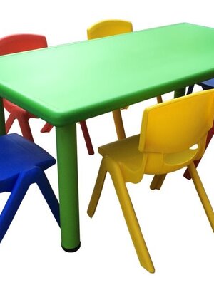 ชุดโต๊ะสี่เหลี่ยมผืนผ้าพร้อมเก้าอี้ โต๊ะนักเรียน โต๊ะเรียน โต๊ะกิจกรรม สี่เหลี่ยมผืนผ้า พร้อมเก้าอี้ 6 ตัว ราคาโรงงาน พร้อมส่ง โต๊ะขนาด 60x120x50 cm.