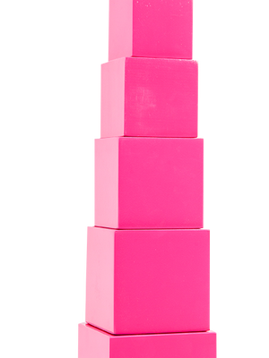 หอคอยสีชมพู, ของเล่นไม้, ของเล่นเสริมพัฒนาการ สื่อการสอนอนุบาล,ปฐมวัย, ของเล่นเด็ก, ของเล่นเสริมทักษะ,พร้อมส่ง
