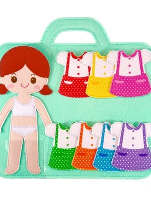 1369 หนูน้อยแต่งตัว - 7 วัน 7 สี ของเล่นเสริมพัฒนาการ ,ของเล่นเสริมทักษะ,ของเล่นเด็ก, สื่อการสอนอนุบาล