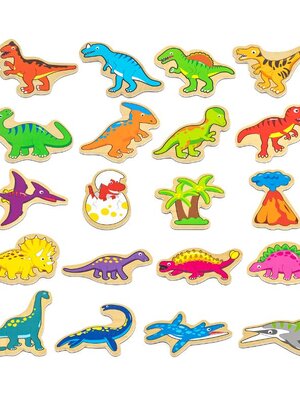 แม่เหล็กไดโนเสาร์หลากสี, ของเล่นเสริมทักษะ,ของเล่นเสริมพัฒนาการเด็ก, สือการสอนครูปฐมวัย, พร้อมส่ง