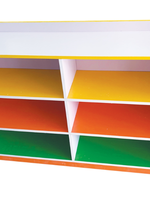 ชั้นวางของไม้ 6 ช่อง เฟอร์นิเจอร์เด็ก สินค้าพร้อมส่ง คิดค่าส่งตามจริง สินค้าราคาโรงงาน ขนาด 25x115x75 ซม.