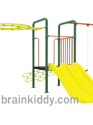 ชุดรวมi ชุดหอสไลด์ 80 รางคู่+บาร์โหน+ชิงช้า 2 ที่นั่ง,เครื่องเล่นสนามกลางแจ้ง,เครื่องเล่นสนามแบบเหล็ก,ชิงช้า,,สไลเดอร์,ครุภัณฑ์สนามเด็กเล่น,งบสพฐ,สินค้าผลิตในไทย ขนาด 430 x 610 x 250 ซม