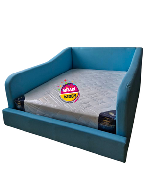 เตียงเด็ก เตียงโครงไม้บุนวมหุ้มหนัง เตียงพร้อมนอน เตียงนุ่มนิ่ม ใช้ที่บ้าน เตียงเด็กในโรงพยาบาล สั่งผลิตตามสีที่ต้องการได้