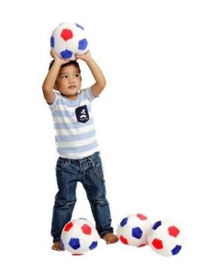 ลูกบอลนุ่มนิ่ม 4 ลูก ขนาด 18 ซม. ของเล่นเสริมพัฒนาการ ,ของเล่นเสริมทักษะ,ของเล่นเด็ก, สื่อการสอนอนุบาล