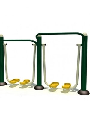 เครื่องออกกำลังกายกลางแจ้ง, ชุดบริหารขา สะโพก, เดินอากาศคู่,ลานกีฬาอเนกประสงค์, สนามกีฬา, งานนำเข้าสำเร็จรูป ,พร้อมส่ง ,เป็นสีตามแบบเท่านั้น ,ขนาด 35x180x115 ซม.