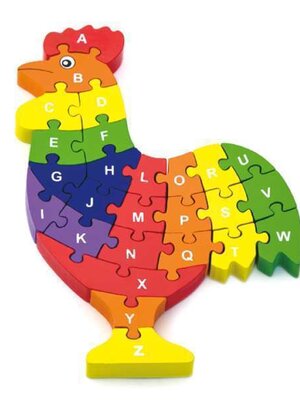 ชุดจิ๊กซอว์อักษรภาษาอังกฤษไก่แจ้ 3 มิติหลากสี,ของเล่นเสริมพัฒนาการ ,ของเล่นเสริมทักษะ,ของเล่นเด็ก, สื่อการสอนอนุบาล