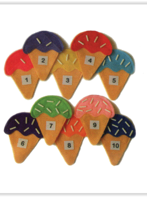 1392 หุ่นมือไอศครีมสอนนับเลข ของเล่นเสริมพัฒนาการ ,ของเล่นเสริมทักษะ,ของเล่นเด็ก, สื่อการสอนอนุบาล