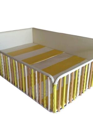 คอกกั้นเด็ก รั้ว 2 ด้าน, คอกกั้นเด็ก,เตียงเด็ก,เบาะหนังนุ่มนิ่ม เครื่่องเล่นในร่ม, หนัง pvc ,รับสั่งทำบ่อบอล เตียงเด็ก ตามขนาด