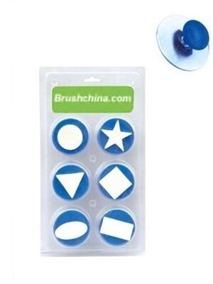 ชุดตราปั๊มรูปทรงเรขาคณิต 6 แบบ (B), ตรายาง ,ตราปั๊ม ,สื่อการสอน, พร้อมส่ง