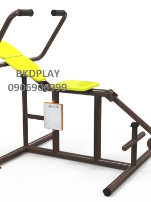 บริหารหน้าท้อง-ออกกำลังขา (แบบนั่งซิทอัพ) เครื่องออกกำลังกาย, กลางแจ้ง, ลานกีฬา, อเนกประสงค์, สนามกีฬา