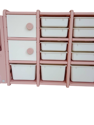 ชั้นวางของรถเด็ก 13ช่อง ชั้นเก็บของเด็ก,เฟอร์นิเจอร์เด็ก รถบัส พร้อมส่ง คิดค่าส่งตามจริง