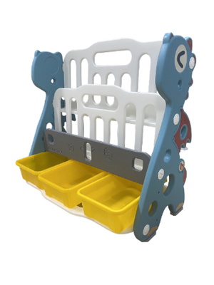 ชั้นวางหนังสือ ,ชั้นวางพลาสติกหนา โชว์ปก ,เฟอร์นิเจอร์เด็ก,ชั้นวาง หนังสือเด็ก ชั้นวางหนังสือมังกรตัวน้อย ขนาด : 24x50x45 ซม.