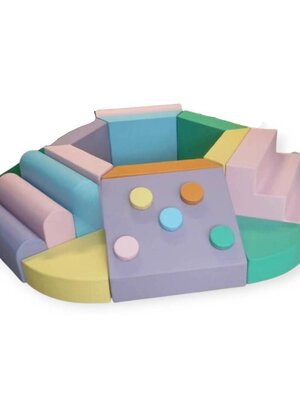 ชุดปีนป่ายหกเหลี่ยมรวมบ่อบอล ภูเขานุ่มนิ่ม, บ่อบอลนุ่ม เบาะนุ่ม ของเล่นเสริมพัฒนาการ ขนาด : 210x210x40 ซม.